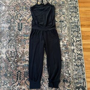 Ripple Organic Cotton Yoga Jumpsuit Gray Size M